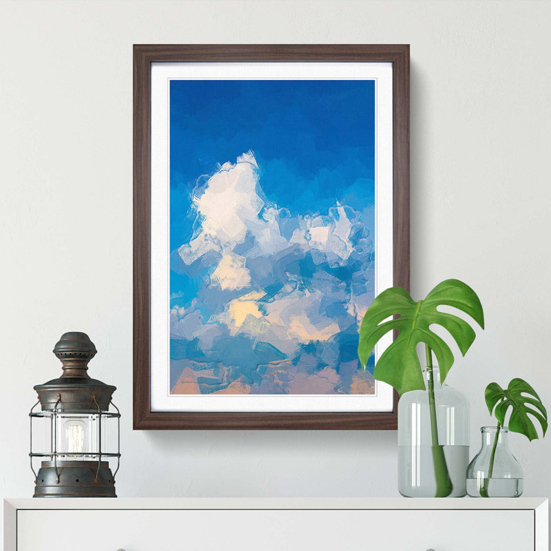 Cloudy View in Abstract - Picture Frame Graphic Art Print, Walnut Framed, 87cm H x 62cm W x 2cm D