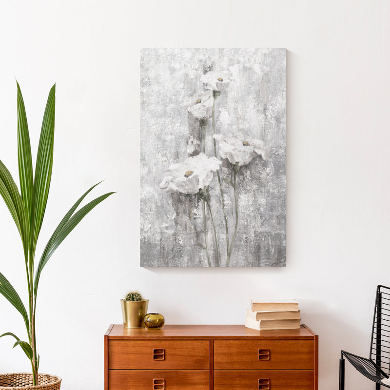 Fleurs blanches, reproduction d’art sur toile tendue