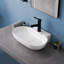 Lavabo de salle de bain mural ovale en céramique blanche