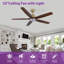 132cm Ceiling Fan with LED Lights-1231644247