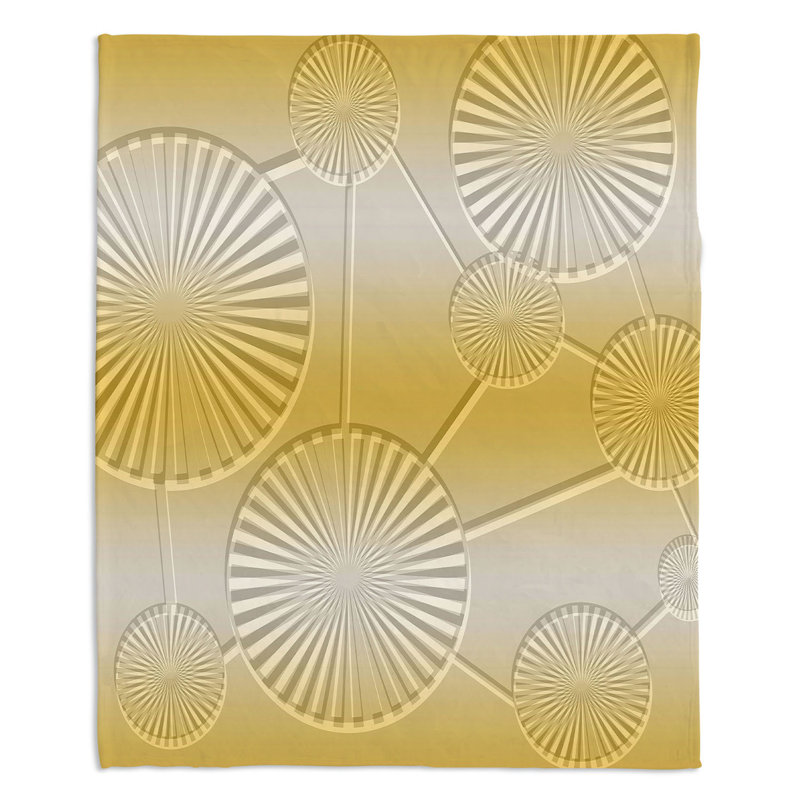 Jeté Mod Squares Creams, l 51 po x L 60 po, Jaune/gris