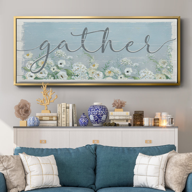 Gather Garden- Framed Canvas, 20" H x 50" W