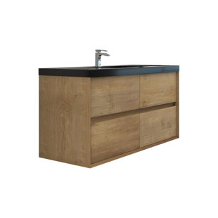Lause Kody 48" Wall-Mounted Single Bathroom Vanity Set
