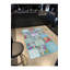 Tapis bleu lavabo lavable à la machine bleu Karabagh-1463607326