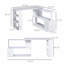 Bureau d'angle en L, bureau à domicile rotatif à 360 degrés avec tablettes de rangement, poste de travail de table d'écriture, blanc