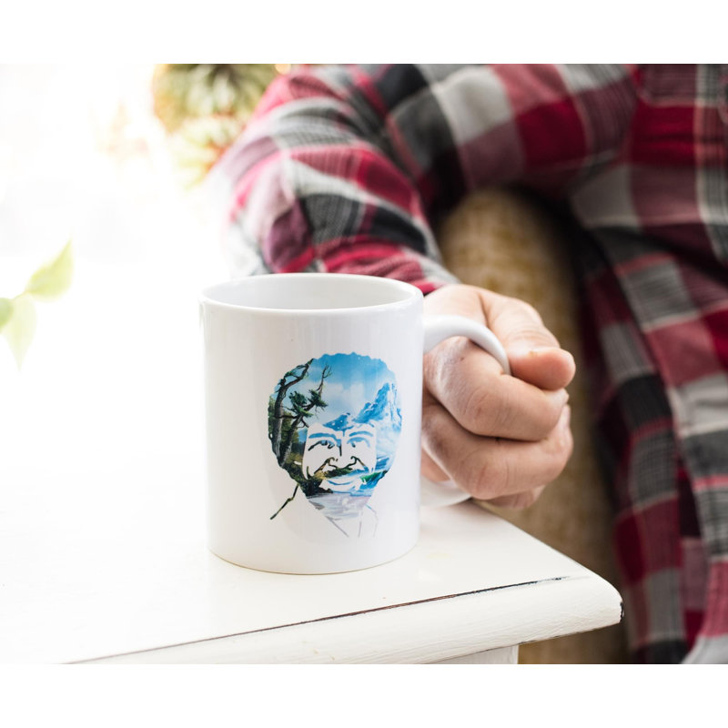 Tasse en céramique Bob Ross Portrait | Peut contenir 11 onces