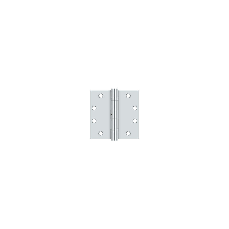 102'' x 102'' Steel Butt Bearing Hinge, Polished Chrome