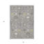 Tapis intérieur lavable oriental gris doré et ivoire 5 pi x 8 pi