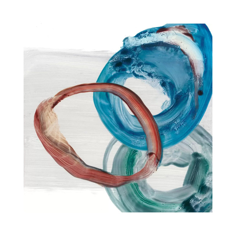 «Overlaps Rings I» par Ethan Harper - reproduction d'art, H 37 po x l 37 po x P 1,5 po, Pas de tapis, Toile tendue