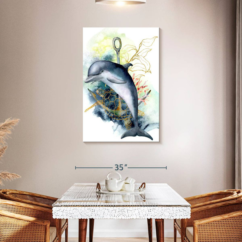 Brampt Dolphin Underwater, 45" H x 30" W
