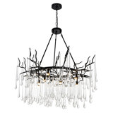 Cylvia 12 - Light Dimmable Wagon Wheel Chandelier