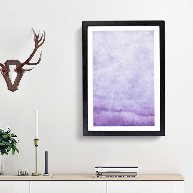 Italian Mountain Top - Framed Print, 87cm H x 62cm W x 2cm D, Black Framed