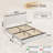 Queen Farmhouse Bed Frame with Headboard and Footboard, Wooden Slat Support, Sturdy Platform Bed Compatible with Various Bedroom Styles, Easy Assembly, White-632881912-632881918
