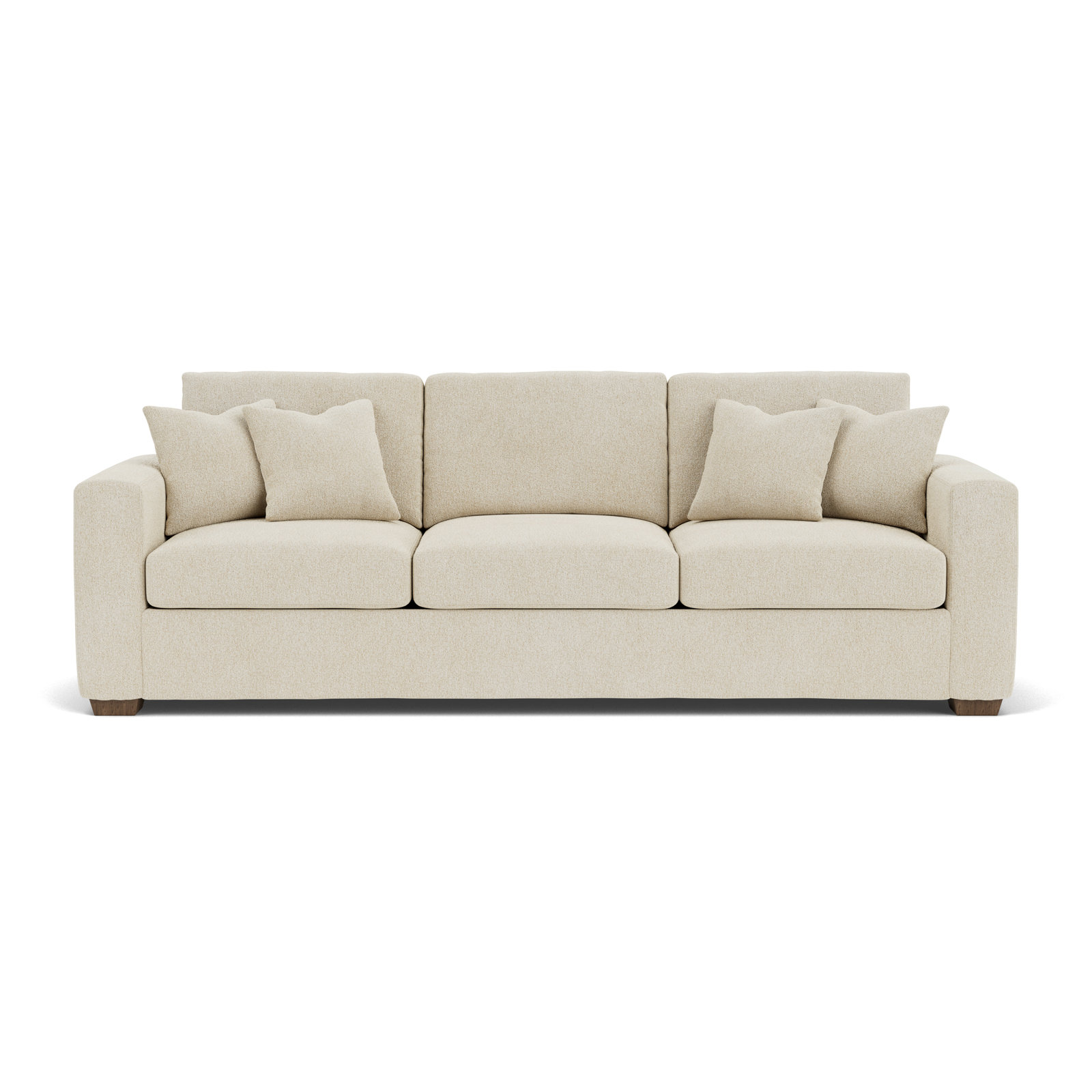 Anaiza 104'' Upholstered Sofa, White Polypropylene/Olefin, 37" H x 104" W x 41" D