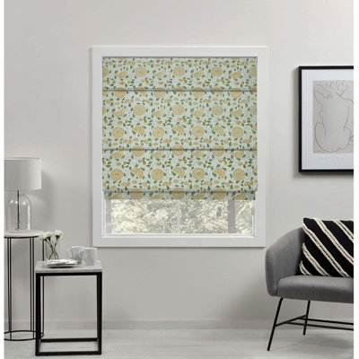  Floral Print, Black Handmade Block Print 100% Blackout Thick Linen Roman Shade for Window Treatment, Hotel Bedroom Décor, Roll Up Corded Blinds Indoor, Karwa Chauth