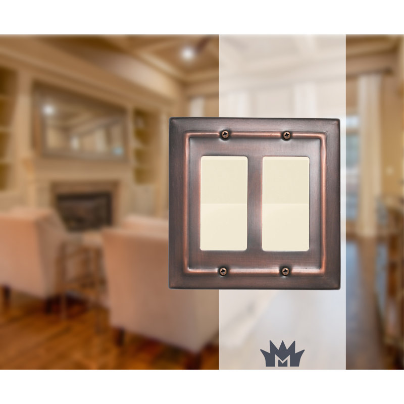 Architectural Antique Copper 2-Gang Smooth Wall Plate