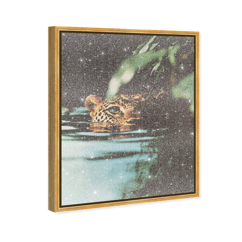 Jungle Watcher II Print by Oliver Gal, 31"H x 37"W, Gold Floater Frame