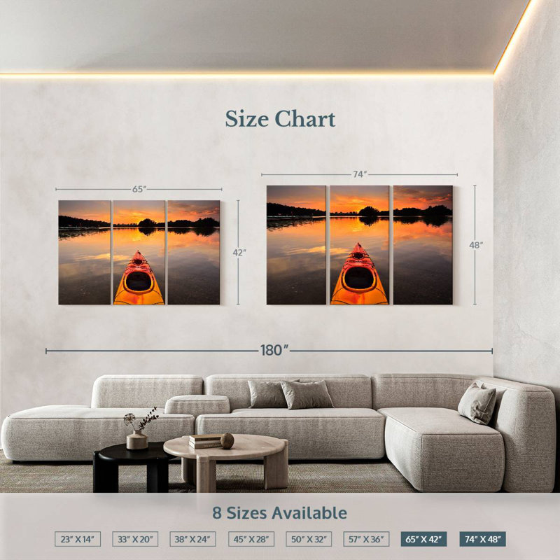Kayak Mehar orange, H 42 po x l 65 po