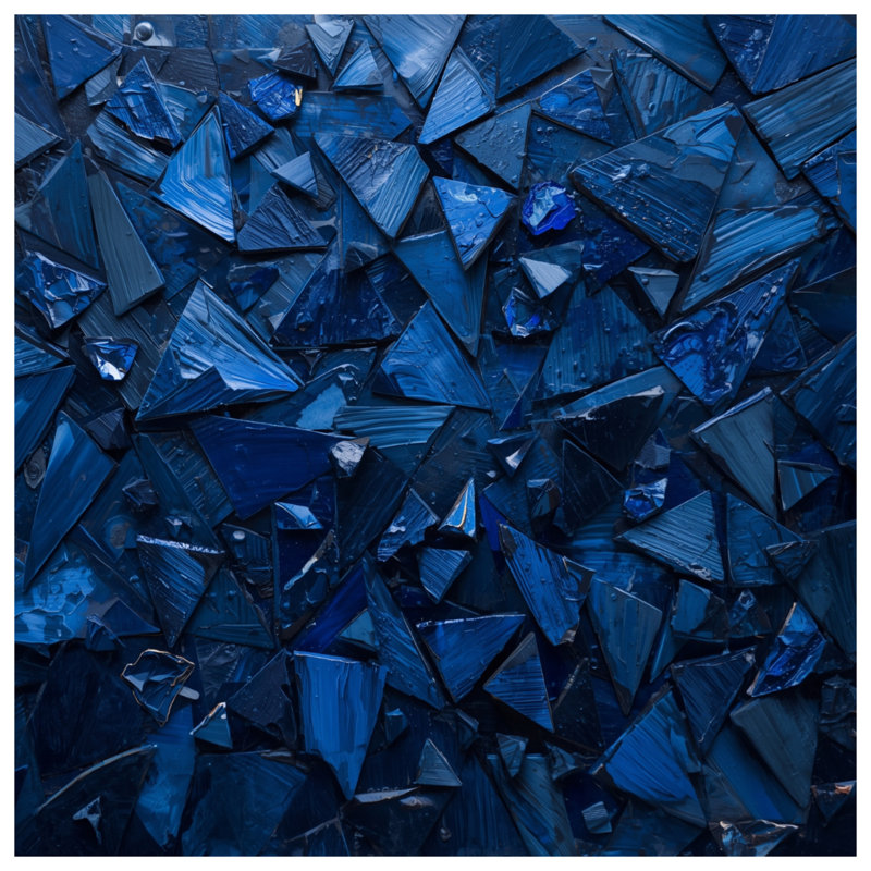Blue Triangular Shapes Comforter, Twin
