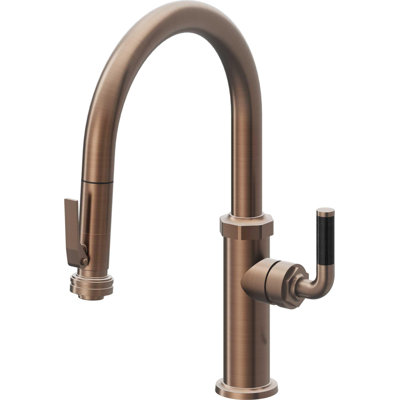 Descanso Kitchen Pull-Down Kitchen Faucet with Squeeze Sprayer - Low Arc Spout