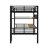 Full Size Metal Loft Bed Frame With Storage Shelf,Iron Mesh And LED Light
