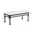 Table basse à miroir argenté