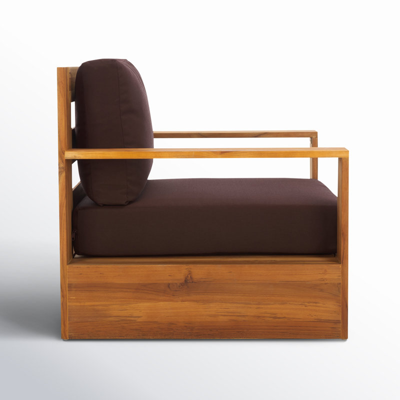Krista Teak Armchair, Dark Brown