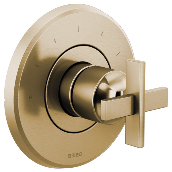 Levoir® Sensori® Thermostatic Valve Trim, Luxe Gold, Cross