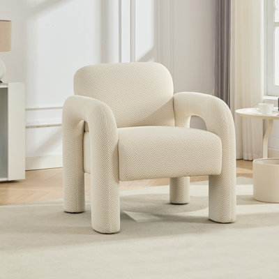 31" Wide Upholstered Barrel Accent Armchair