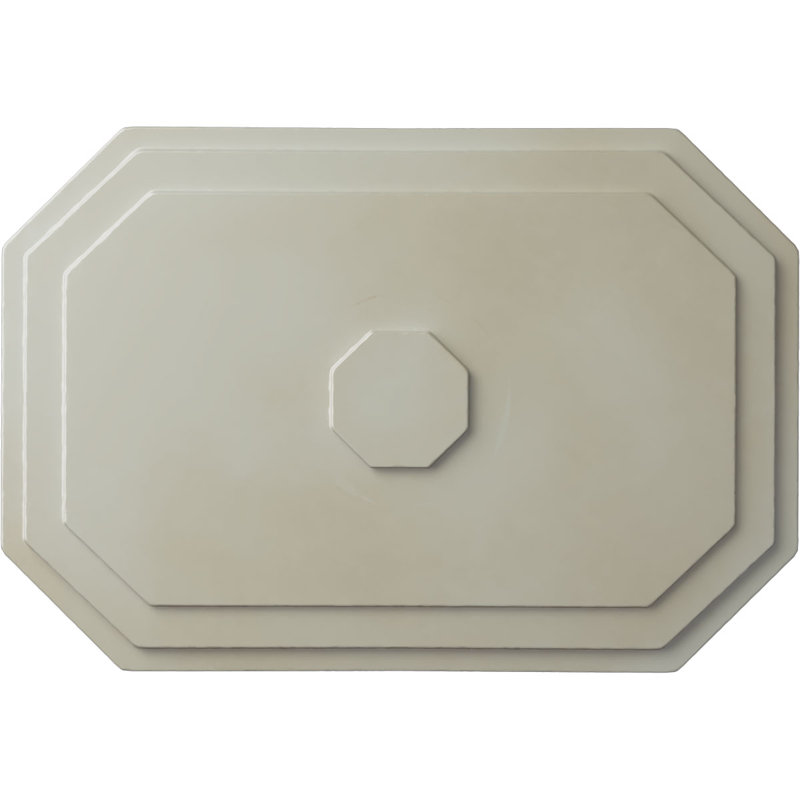 Médaillon de plafond Endurathane Theia, DO 24 po x P 3 5/8 po x P 1 3/4 po (convient aux auvents jusqu'à 6 3/4 po), finition brique réfractaire peinte à la main