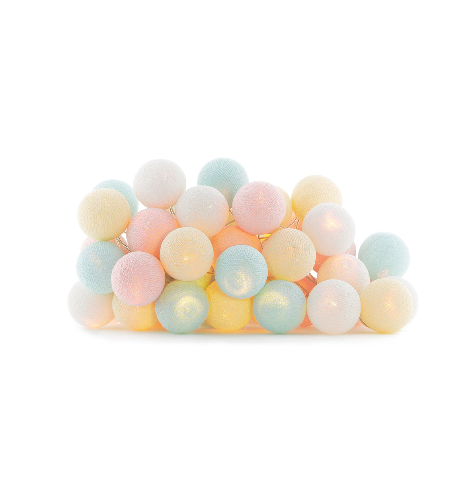 149'' Globe String Lights, White/Pink/Yellow, 5" H x 149" L x 5" D, 20 Lights