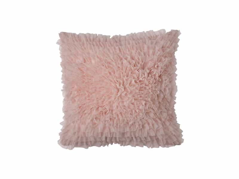 Coco Square Pillow Cover & Insert, Blush
