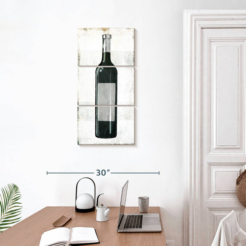 Bouteille de vin, H 32 po x l 15 po