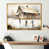Toile avec cadre flottant or