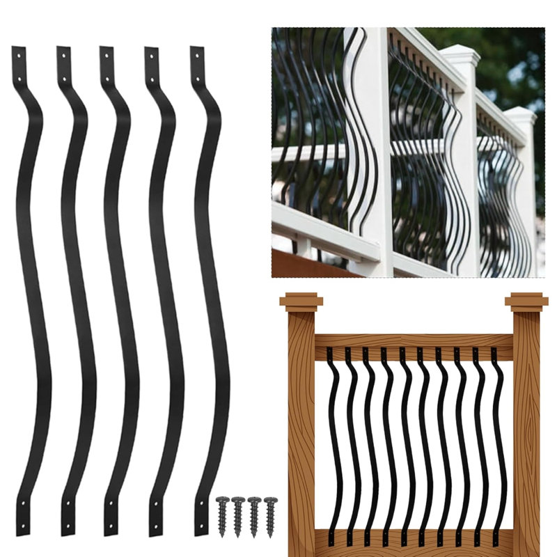 Paquet de 61 balustres pour terrasse extérieure avec vis 32,25 po pour porches et rampes d'escalier - Installation facile, conception résistante aux intempéries