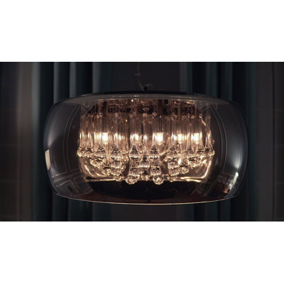 Lustre géométrique 5 lumières unique/à l’état Heckart