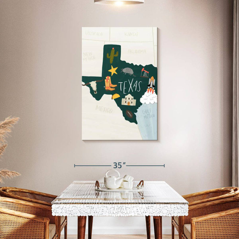 Texas Icons, 45" H x 30" W