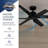 Hunter 52 inch AirStack ENERGY STAR® Damp Rated Ceiling Fan and Handheld Remote-130051428