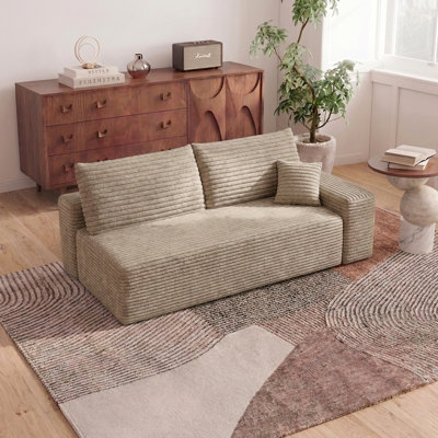 Minimalist Modular Sectional Sofa with Reversible Chaise Lounge - No Assembly Required