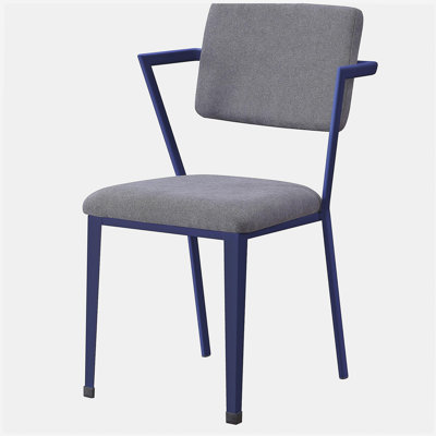 Gray blue open-back office chair