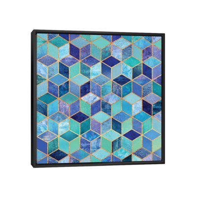 « blue cubes », impression sur toile