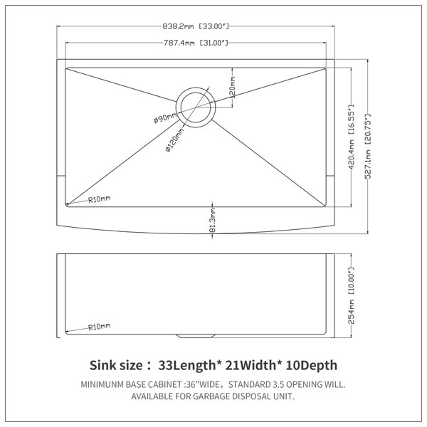 Dimensions du produit