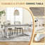Table de salle à manger rustique avec charme campagnard et design polyvalent