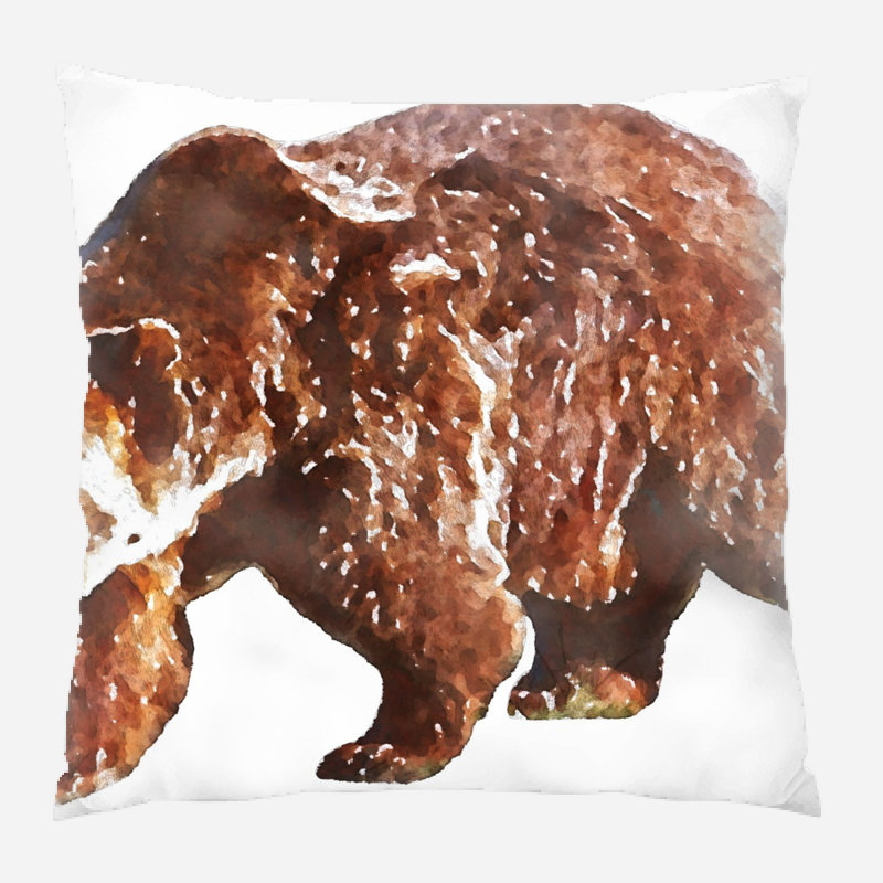 Coussin ours Kendra, Microsuède, Intérieur 