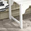 Banc de jardin en bois, banc de parc extérieur avec siège à lattes, banc de véranda sans dossier avec siège incurvé pour véranda, jardin, bord de piscine, terrasse, blanc