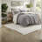 Luxurious Chenille Bedding Set, Gray, Cozy Waffle Knit Design