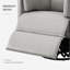 Fauteuil inclinable pivotant Sagen en similicuir gris, alliant confort et style pour les espaces de vie modernes.-1826188946