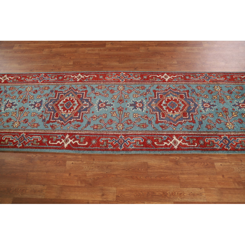 Tapis de couloir oriental en laine Heriz Serapi