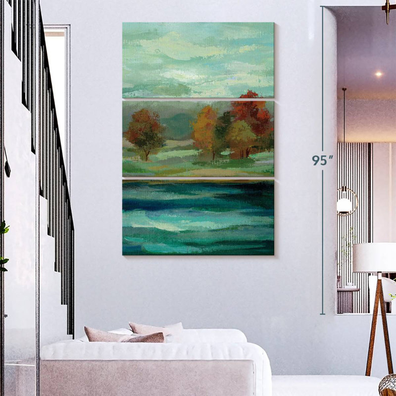 Avery Malachite Lake I, 74" H x 48" W