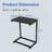 YSSOA C Shaped Sofa Side End Table With Hardwood Surface